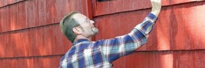 Black painted Trim on a Red House