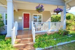 red front door